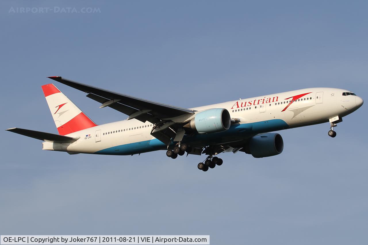 OE-LPC, 2002 Boeing 777-2Z9/ER C/N 29313, Austrian Airlines