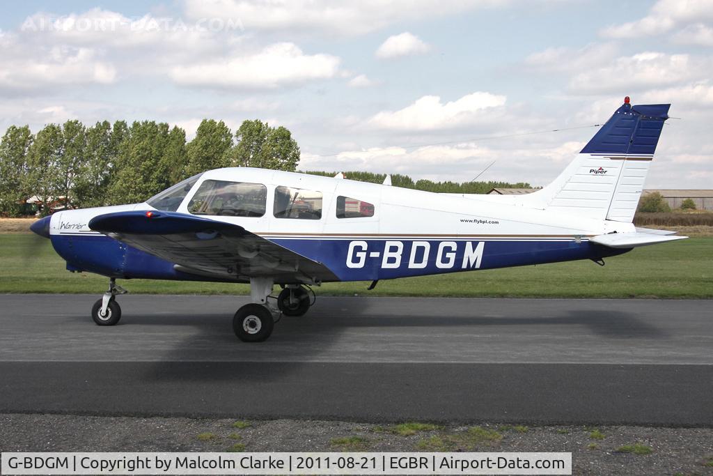 G-BDGM, 1974 Piper PA-28-151 Cherokee Warrior C/N 28-7415165, Piper PA-28-151 Cherokee Warrior at Breighton Airfield's Summer Fly-In, August 2011.