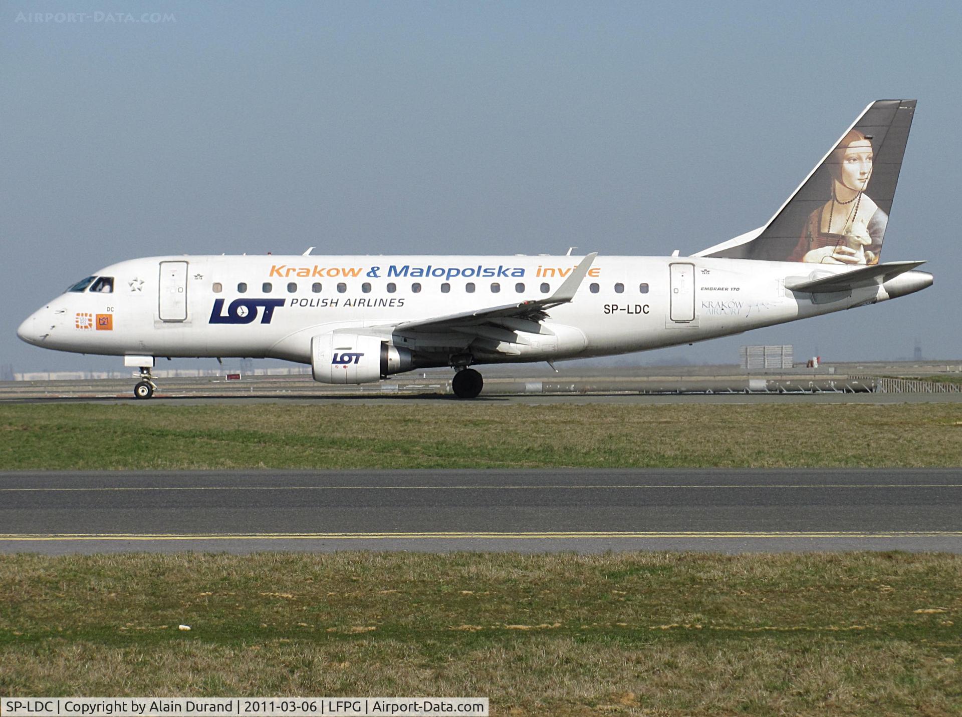 SP-LDC, 2004 Embraer 170ST (ERJ-170-100ST) C/N 17000025, Delta-Charlie was in charge to promote a major exposition set up by Krakow Museum of Fine Arts