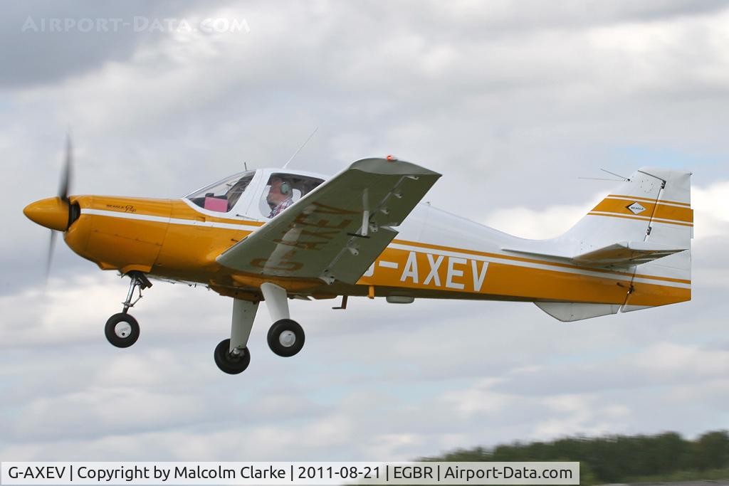 G-AXEV, 1969 Beagle B-121 Pup Series 2 (Pup 150) C/N B121-070, Beagle B-121 Pup 150 at Breighton Airfield's Summer Fly-In, August 2011.