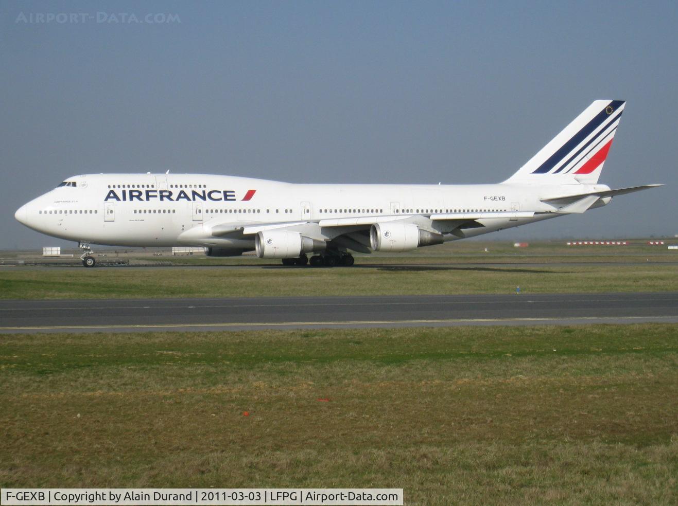 F-GEXB, 1991 Boeing 747-4B3M C/N 24155, AF purshased UTA in 1992 and very few of the latter's fleet members inherited by the process of the absorbtion survived across time. F-GEXB is one of them