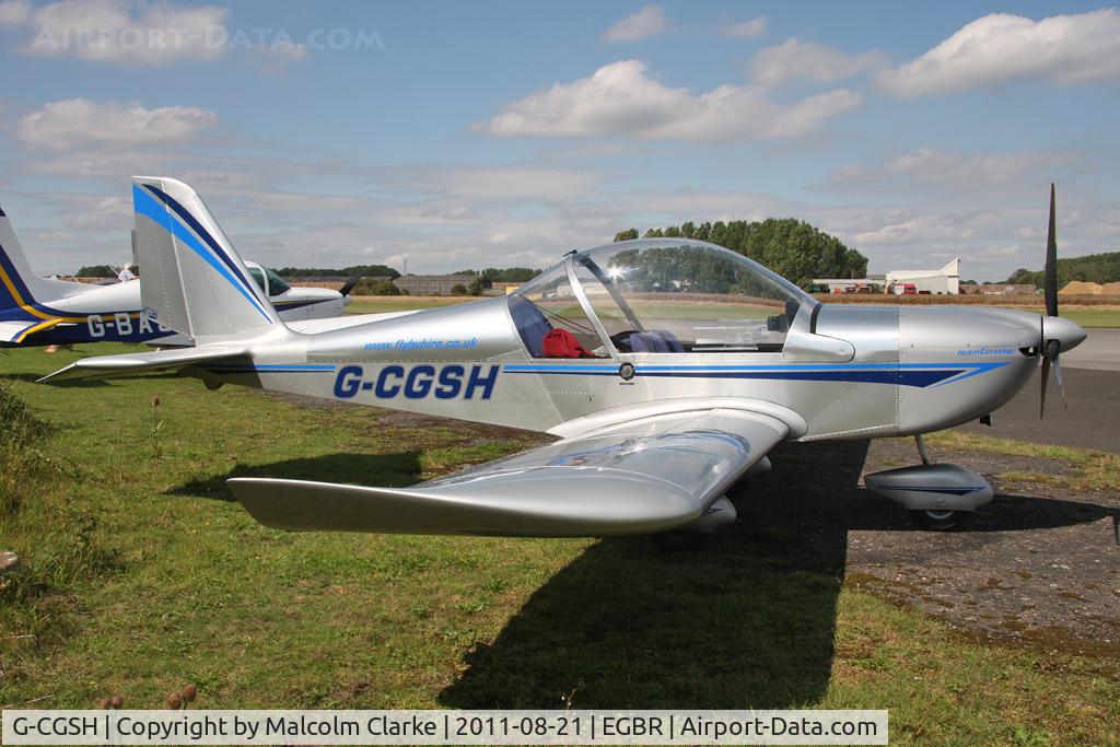G-CGSH, 2010 Cosmik EV-97 TeamEurostar UK C/N 3604, Aerotechnik EV-97 Eurostar at Breighton Airfield's Summer Fly-In, August 2011.