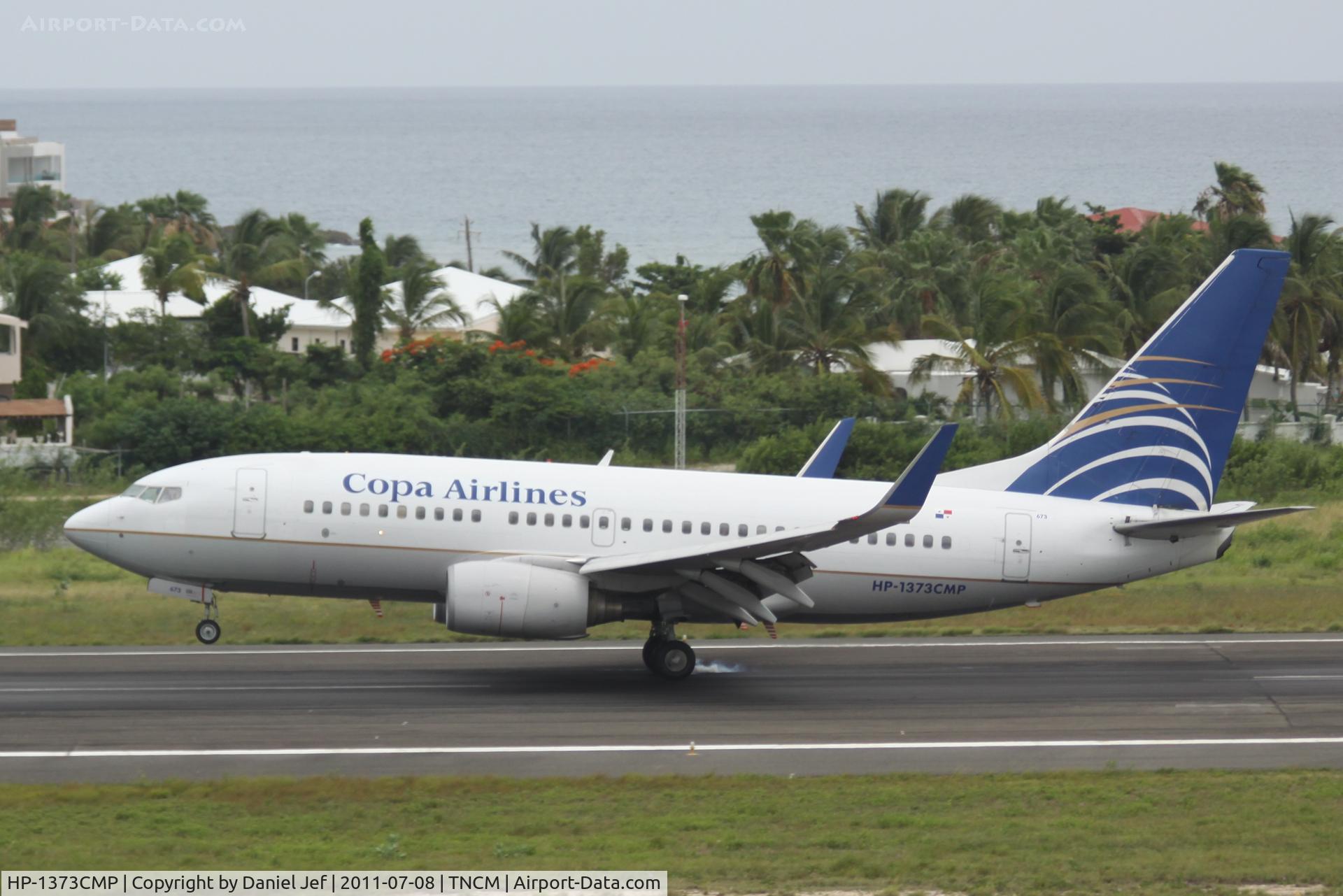 HP-1373CMP, 1999 Boeing 737-7V3 C/N 30458, Copa Air landing at TNCM