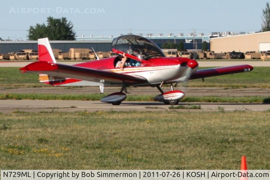 N729ML, Zenair CH-601XL Zodiac C/N 6-4600, Departing Airventure 2011.