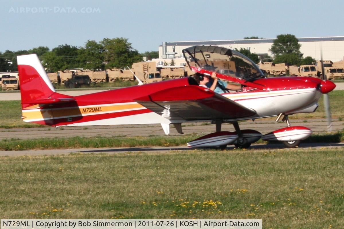 N729ML, Zenair CH-601XL Zodiac C/N 6-4600, Departing Airventure 2011.