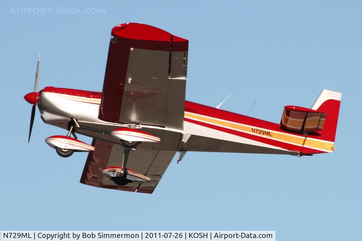 N729ML, Zenair CH-601XL Zodiac C/N 6-4600, Departing Airventure 2011.