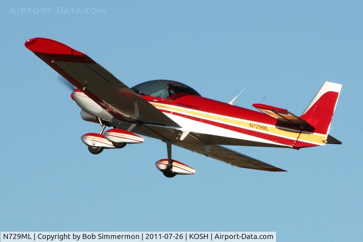 N729ML, Zenair CH-601XL Zodiac C/N 6-4600, Departing Airventure 2011.