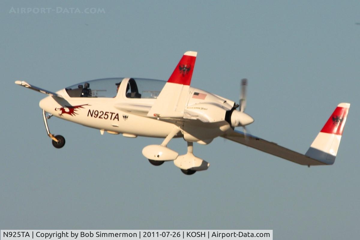 N925TA, 1992 Gyroflug SC-01B-160 Speed Canard C/N S-60, Departing Airventure 2011.