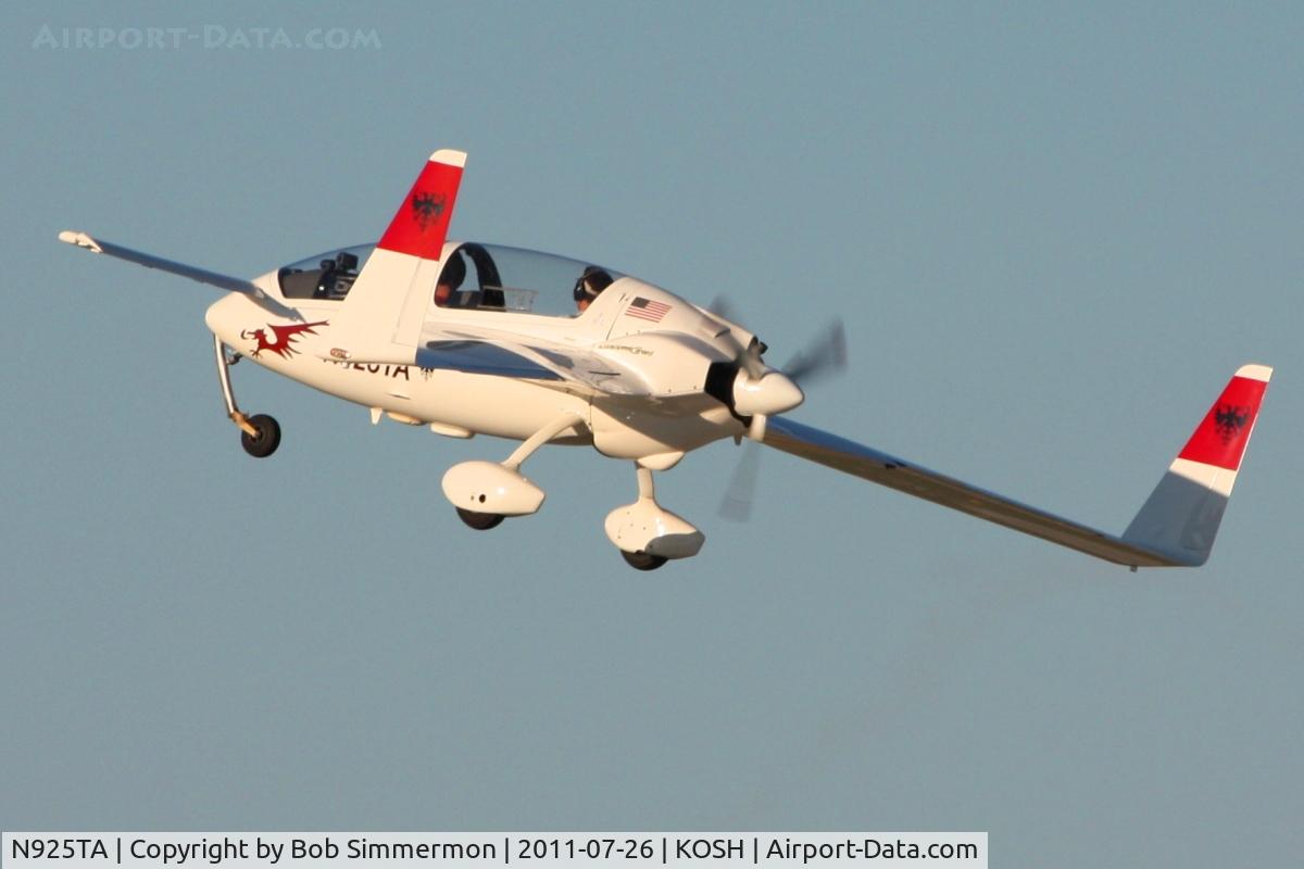 N925TA, 1992 Gyroflug SC-01B-160 Speed Canard C/N S-60, Departing Airventure 2011.