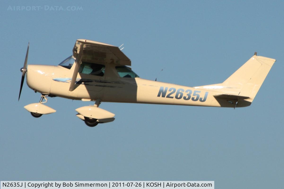 N2635J, 1966 Cessna 150G C/N 15065635, Departing Airventure 2011.