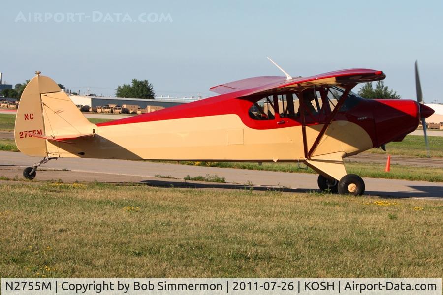 N2755M, 1946 Piper PA-12 Super Cruiser C/N 12-1240, Departing Airventure 2011.