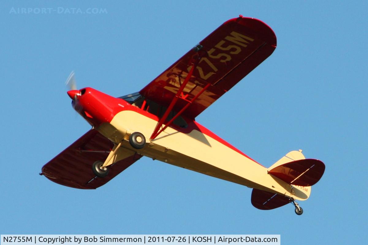 N2755M, 1946 Piper PA-12 Super Cruiser C/N 12-1240, Departing Airventure 2011.
