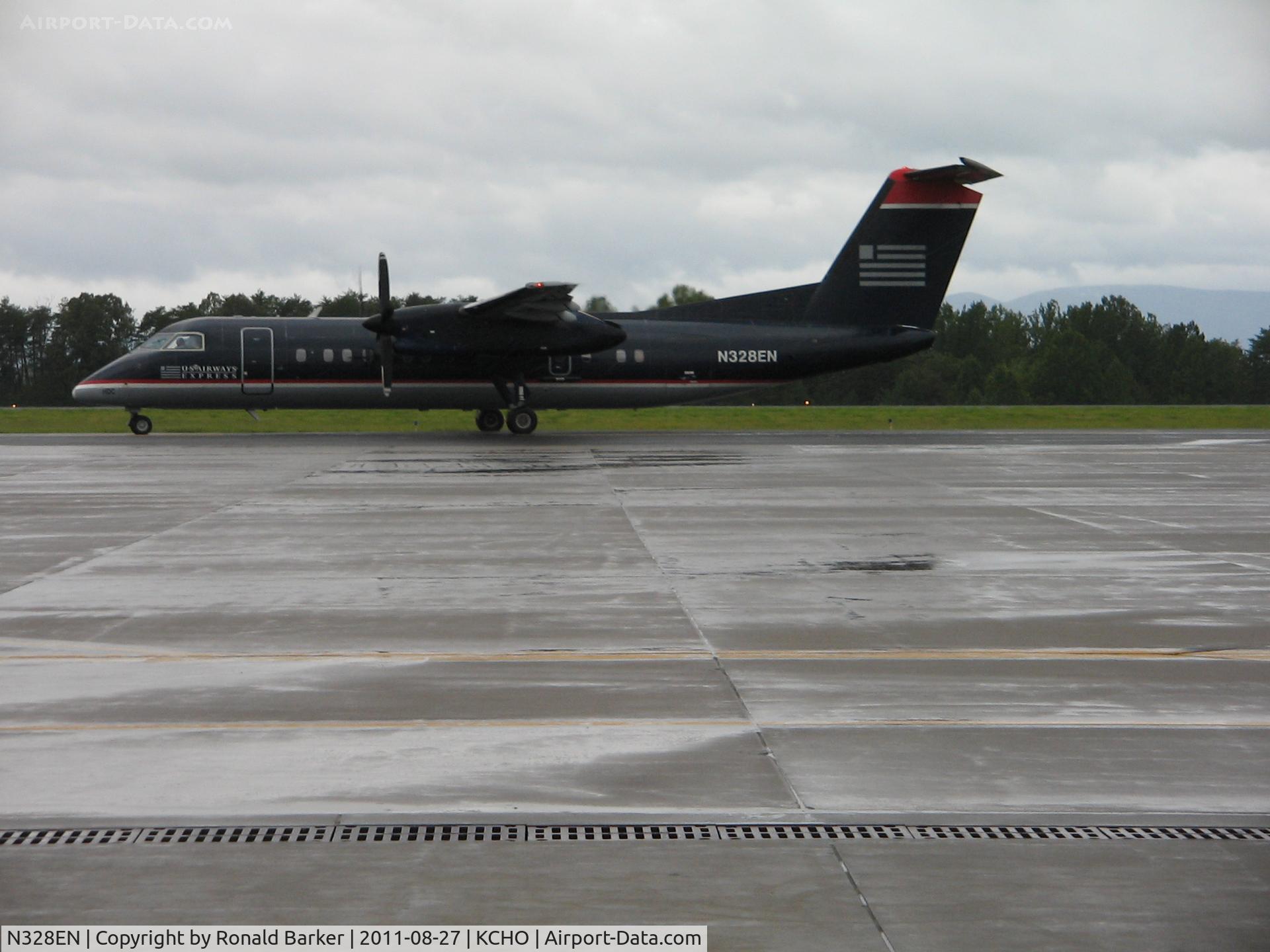N328EN, 1991 De Havilland Canada DHC-8-311 Dash 8 C/N 281, CHO up and running during Hurricane Irene