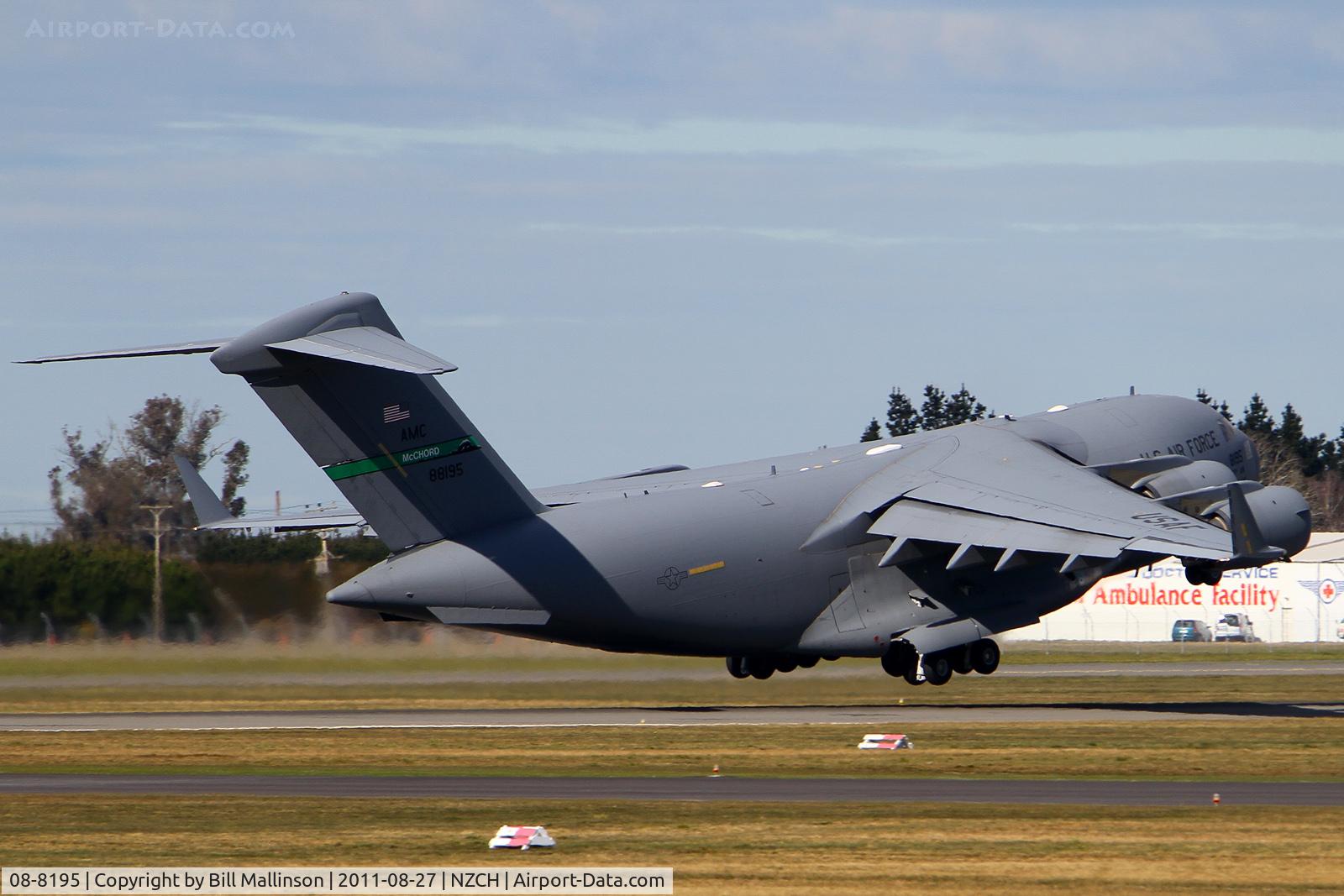 08-8195, 2008 Boeing C-17A Globemaster III C/N P-195, and we leave terra firma behind for the next 5 or so hours