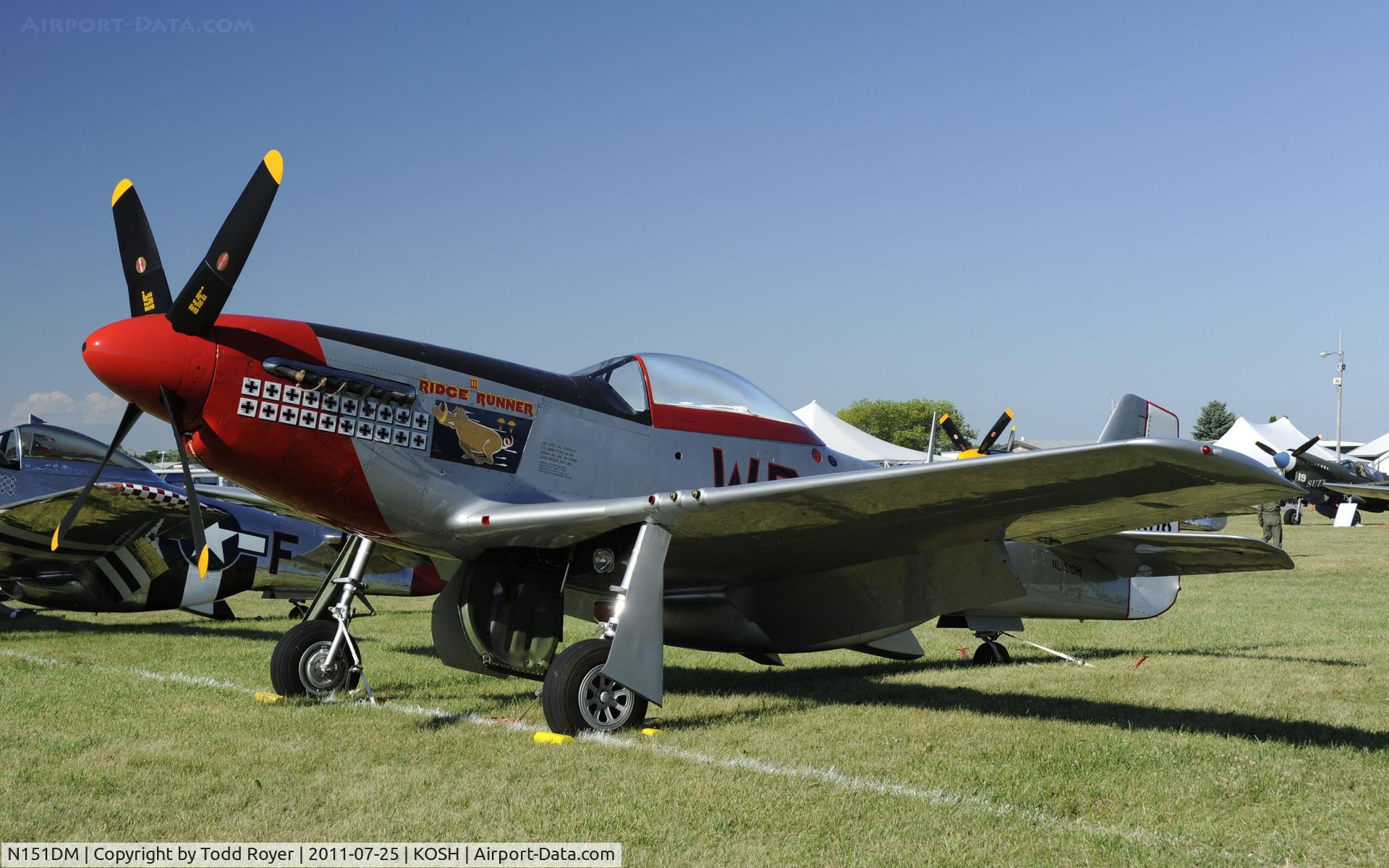 N151DM, 1944 North American F-51D Mustang C/N 44-13250, AIRVENTURE 2011