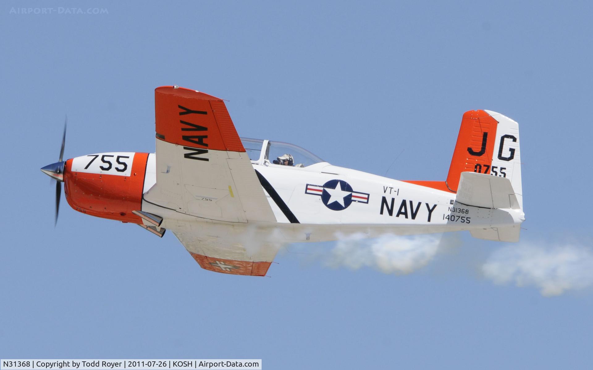 N31368, 1955 Beech T-34B Mentor C/N 140755, AIRVENTURE 2011