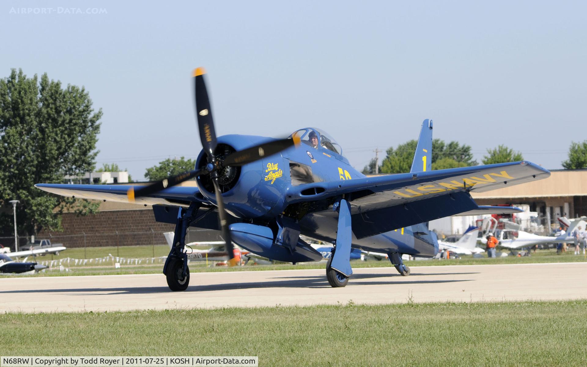 N68RW, 1947 Grumman F8F-2 (G58) Bearcat C/N D.1162, AIRVENTURE 2011