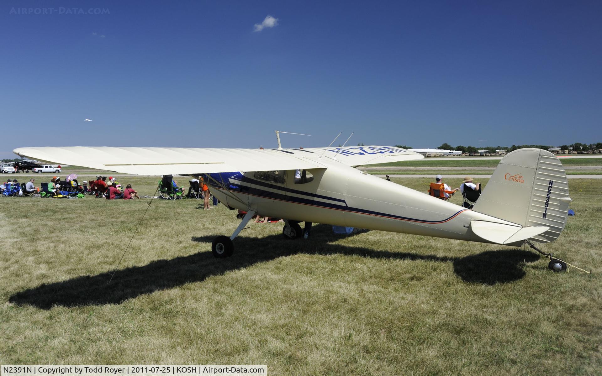 N2391N, 1947 Cessna 120 C/N 12640, AIRVENTURE 2011