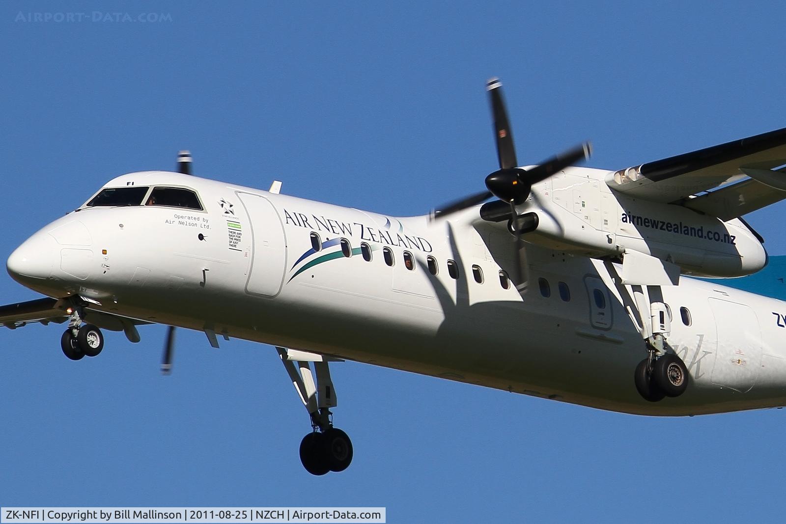 ZK-NFI, 2009 De Havilland Canada DHC-8-311 Dash 8 C/N 671, finals to 02