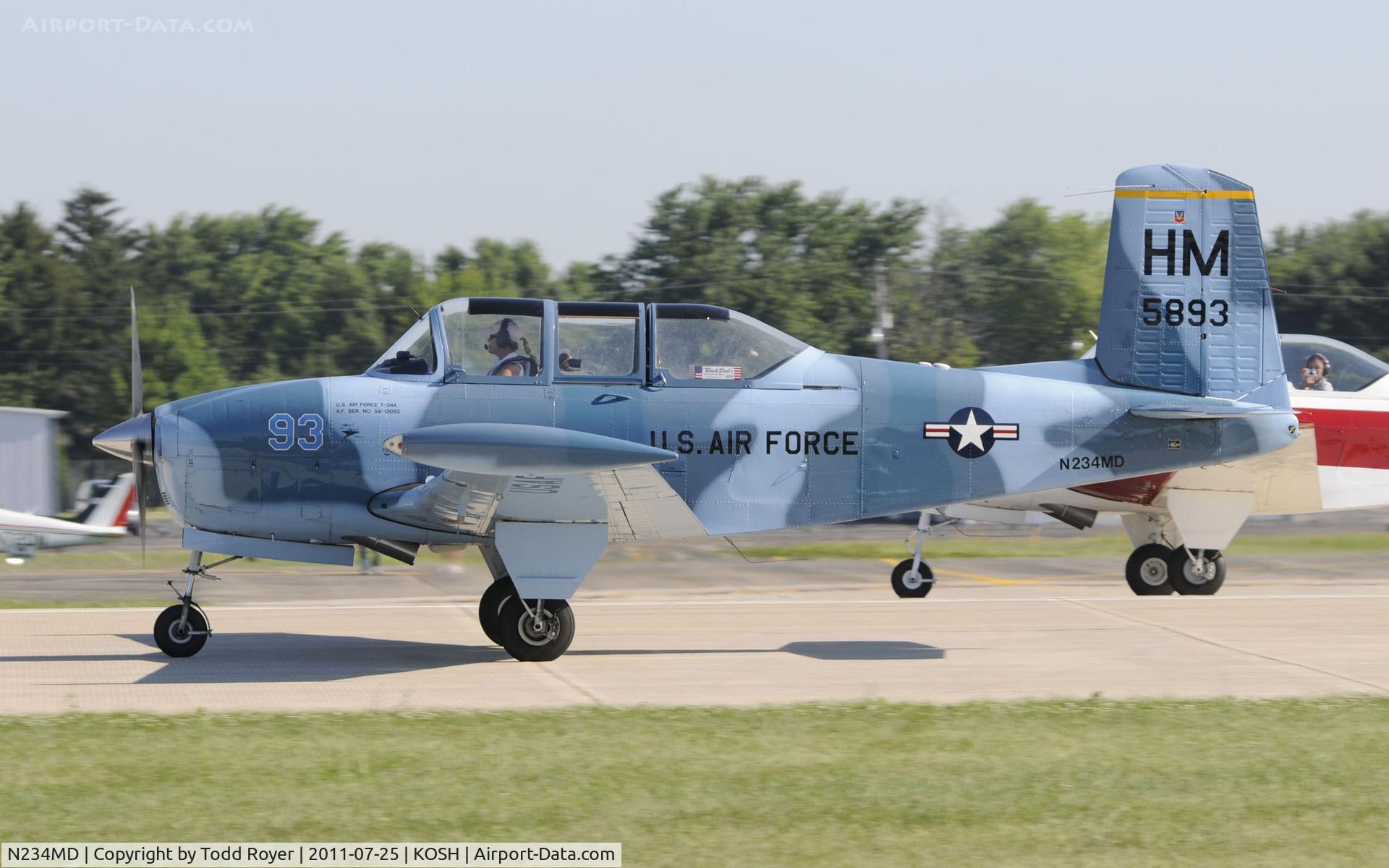 N234MD, 1958 Beech (Fuji) T-34A (B45) Mentor C/N FM-93, AIRVENTURE 2011