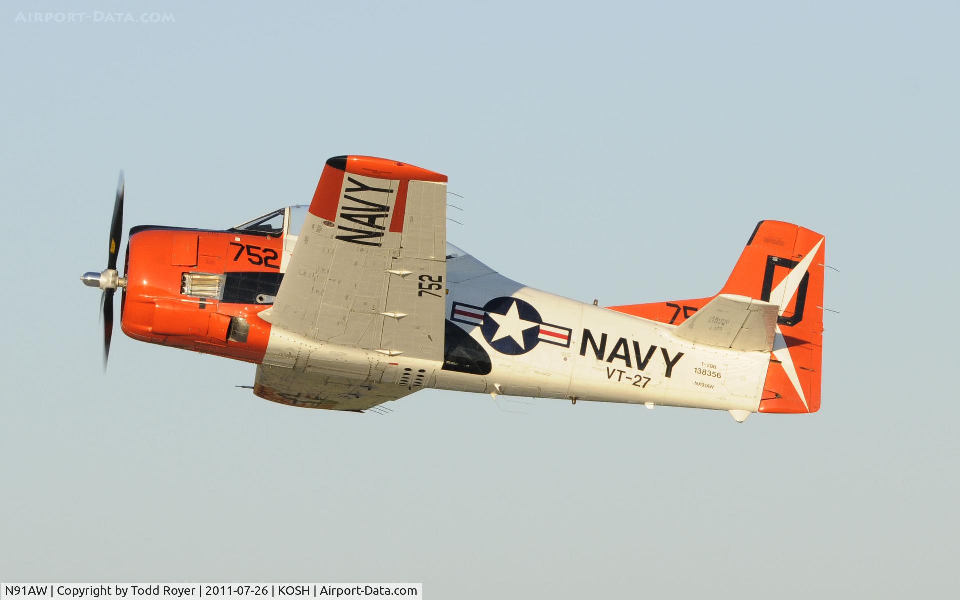 N91AW, North American T-28B Trojan C/N 200-427 (138356), AIRVENTURE 2011