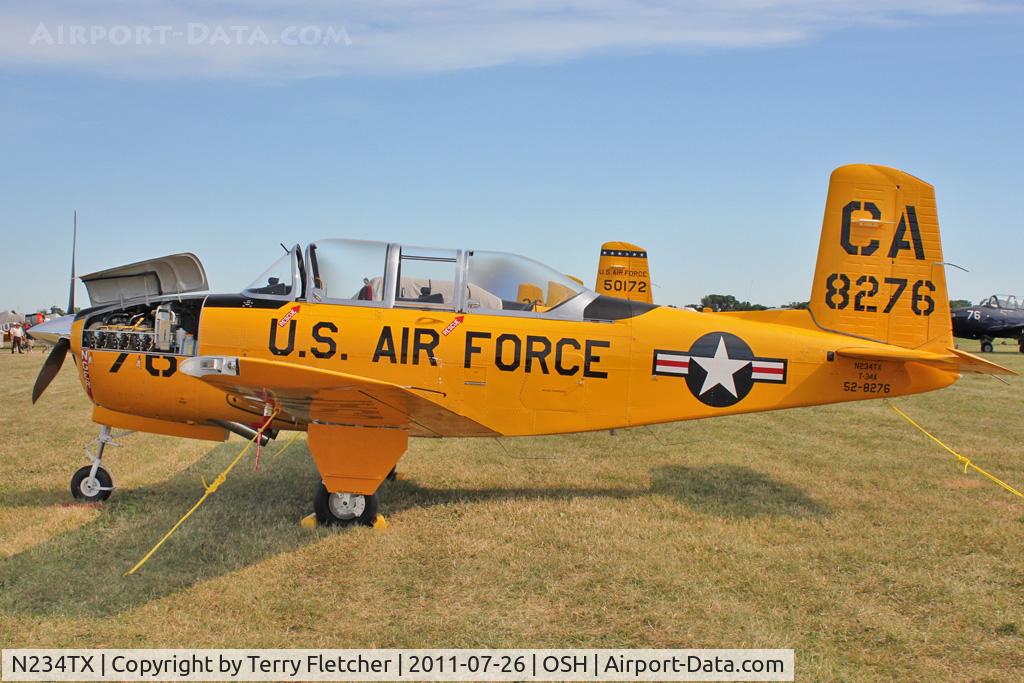 N234TX, 1952 Beech (CCF) T-34A (A45) Mentor C/N CCF34-49, Beech T-34A, ex USAF 52-8276
C/N CCF-34-39  at 2011 Oshkosh