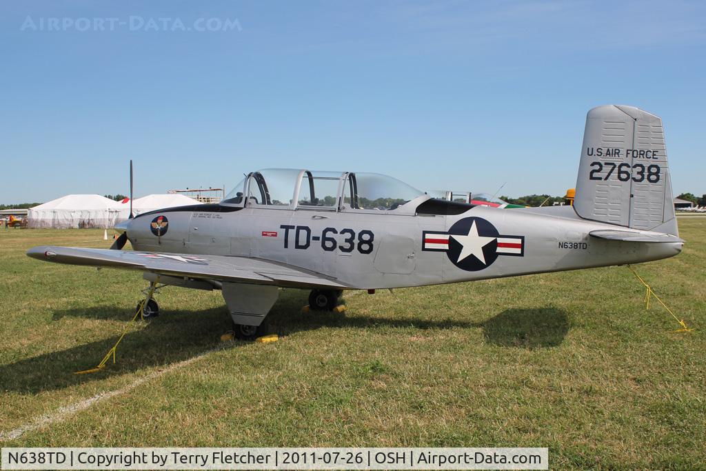 N638TD, 1953 Beech T-34A (A45) Mentor Mentor C/N G-286, 1953 Beech A45, c/n: G-286 ex USAF 53-4186
at 2011 Oshkosh