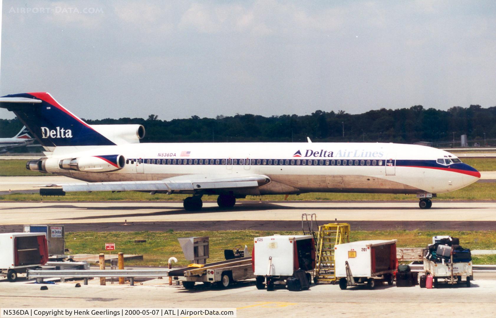 N536DA, 1980 Boeing 727-232 C/N 22049, Delta