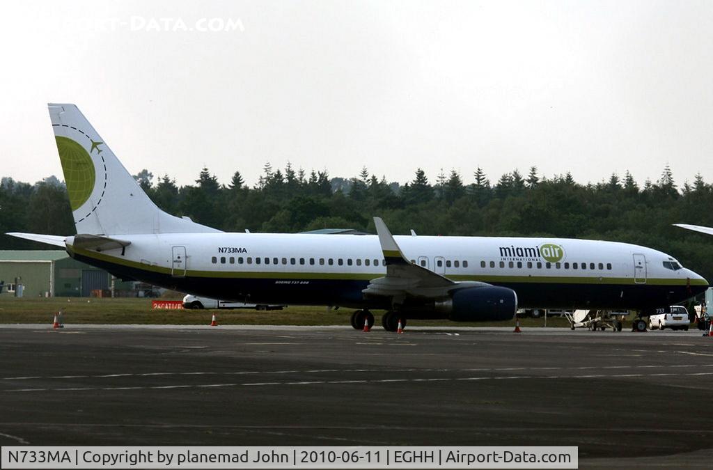 N733MA, 2001 Boeing 737-81Q C/N 30619, Arrived for the Isle of Wight festival, if my memory is correct :-)