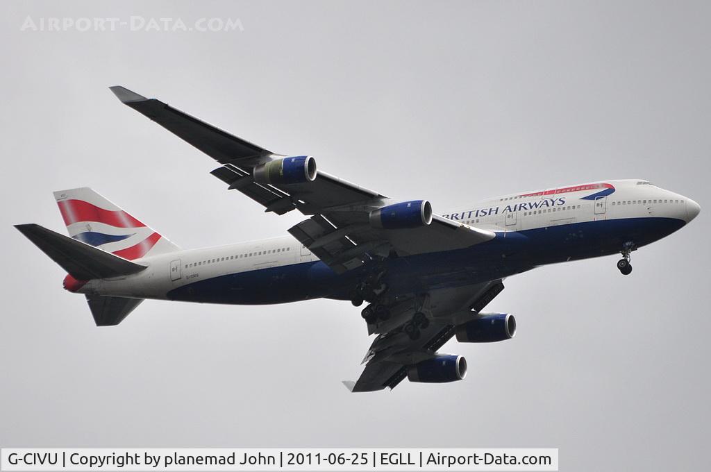 G-CIVU, 1998 Boeing 747-436 C/N 25810, Landing on 27L