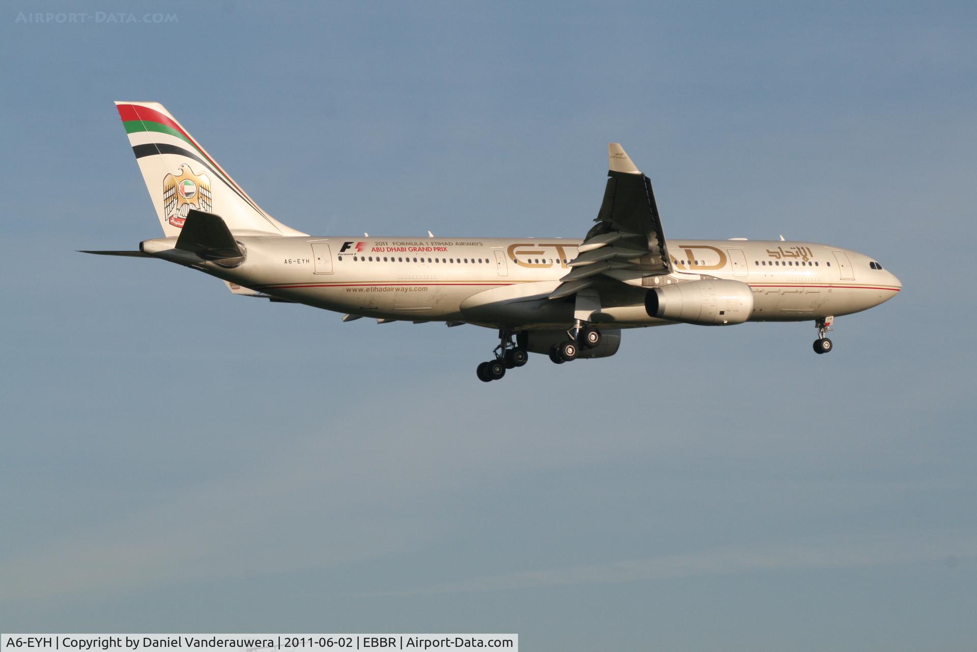 A6-EYH, 2006 Airbus A330-243 C/N 729, Flight EY057 is descending to RWY 02