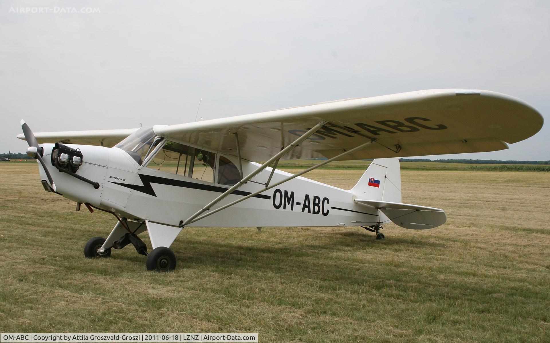 OM-ABC, Piper J3C-65 Cub C/N 190907, Nové Zámky Airport - Slovakia