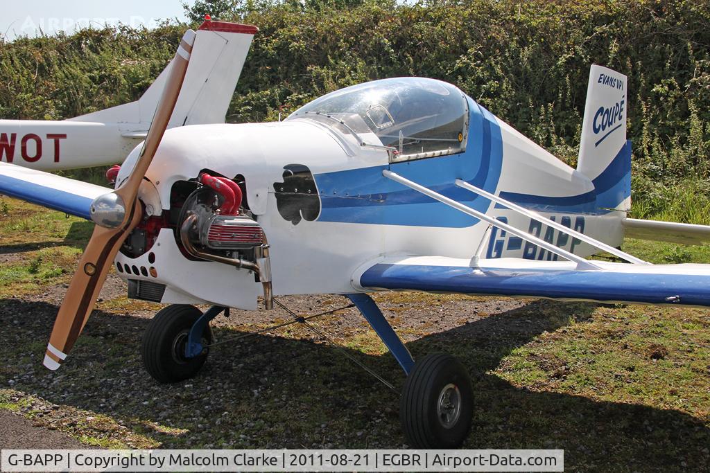 G-BAPP, 1974 Evans VP-1 Coupe C/N PFA 1580, Evans VP-1 Coupe at Breighton Airfield's Summer Fly-In, August 2011.