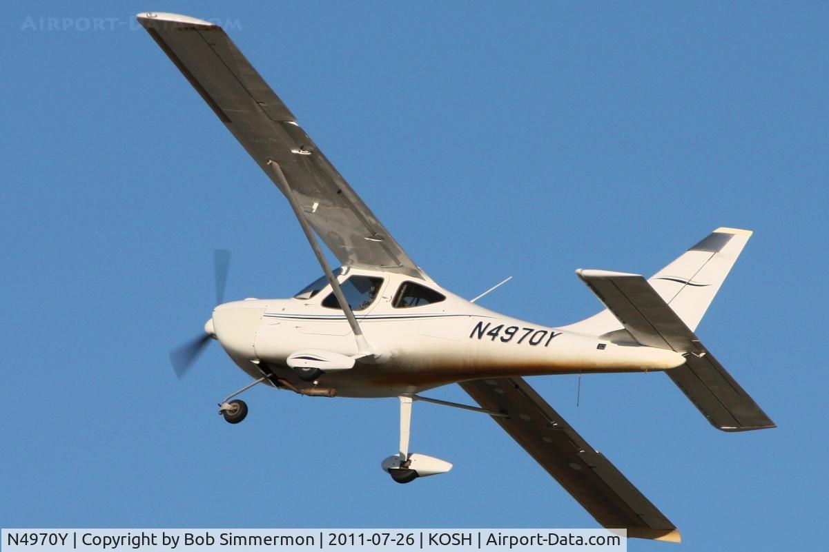 N4970Y, 2002 Stoddard-Hamilton Glastar C/N 5377, Departing Airventure 2011.