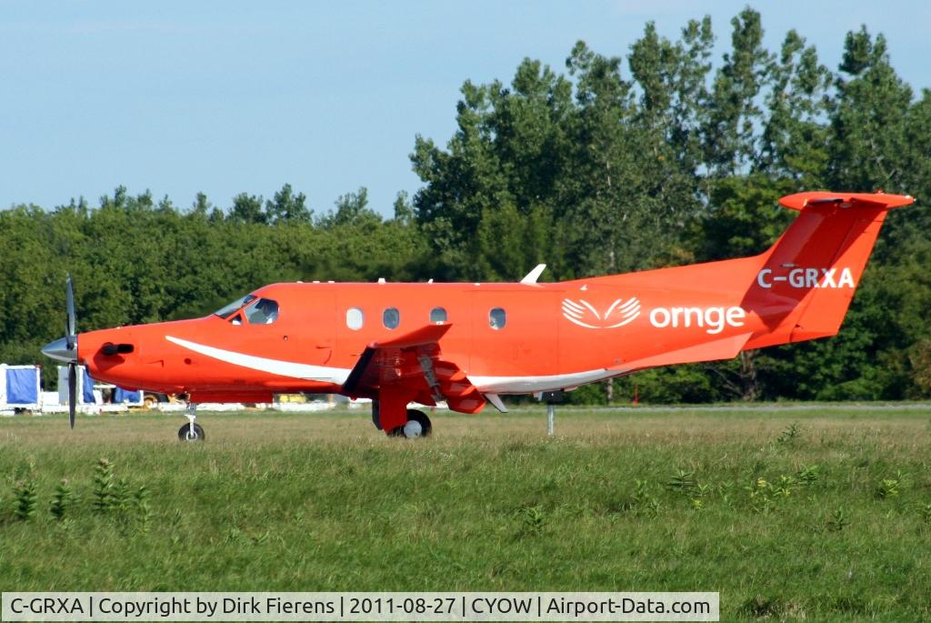 C-GRXA, 2008 Pilatus PC-12/47E C/N 1083, Taking off on rwy 25.