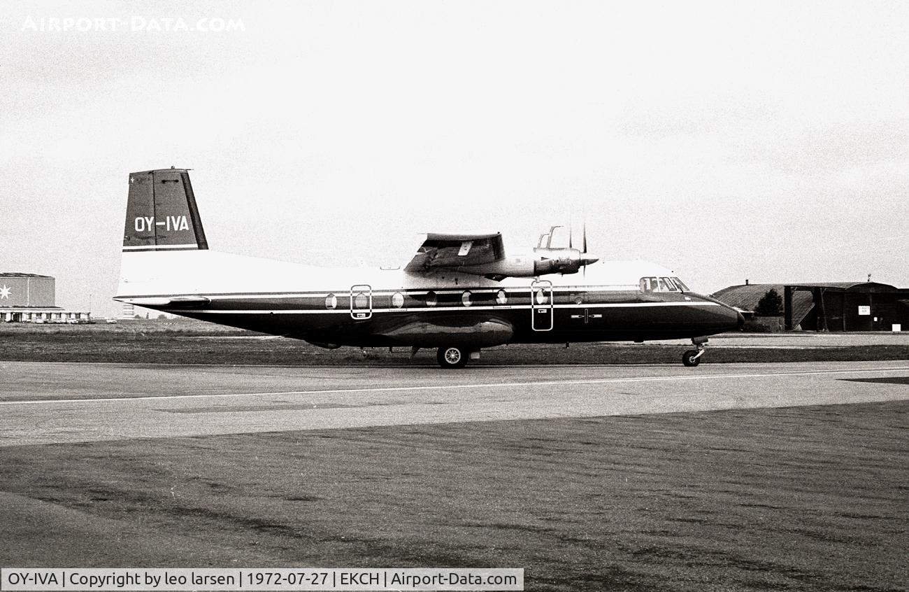 OY-IVA, 1970 Nord N262A-42 C/N 57, Copenhagen Kastrup 27.7.72