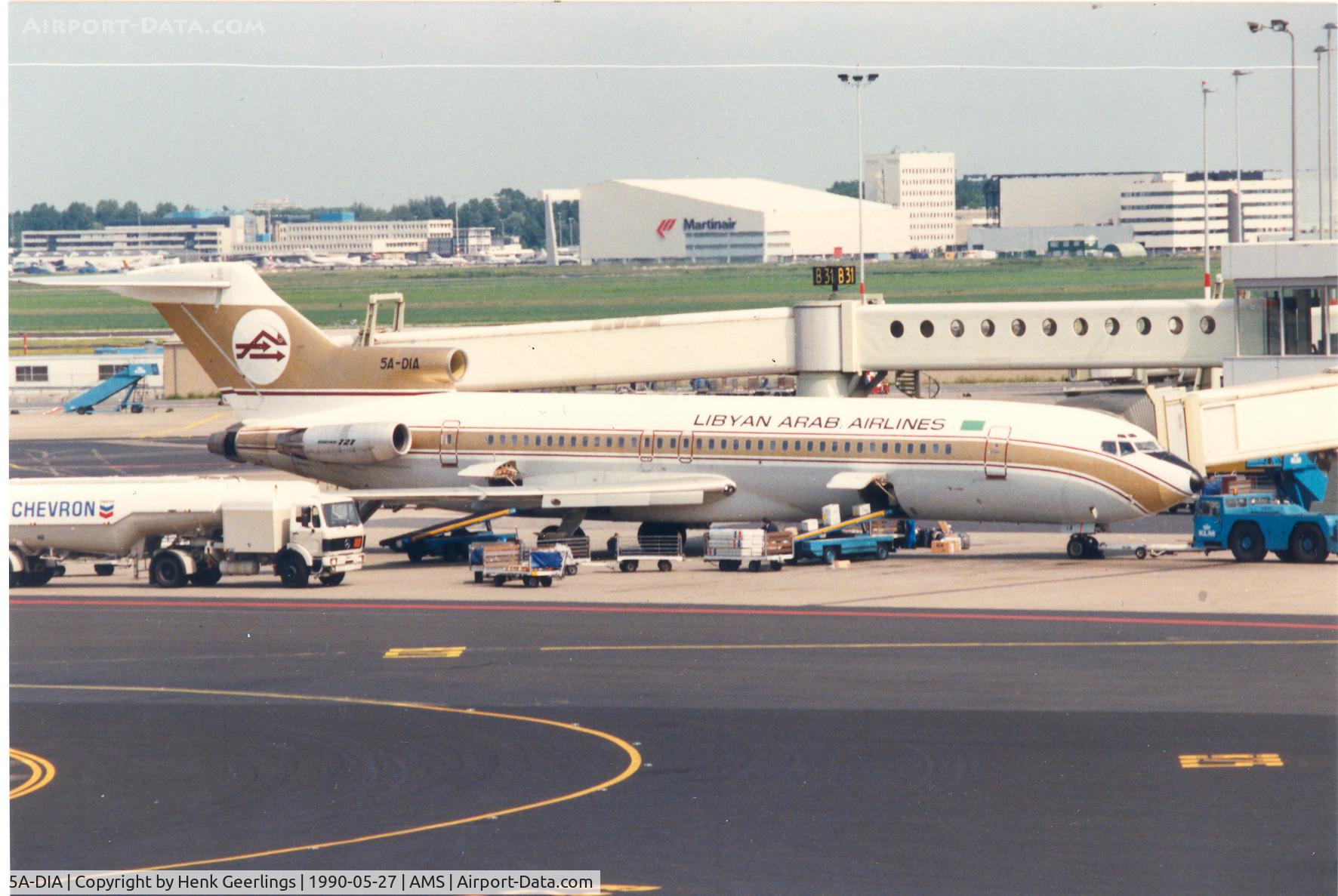 5A-DIA, 1975 Boeing 727-2L5 C/N 21050, Libyan Arab Airlines

On 22 Dec '92 midair collision with MIG-23 near Tripoli