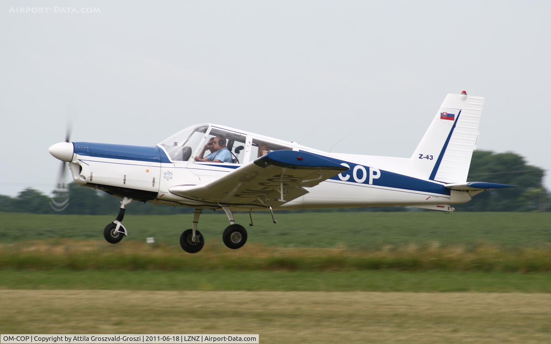 OM-COP, Zlin Z-43 C/N 0009, Nové Zámky Airport - Slovakia (Slovak Republik) SK