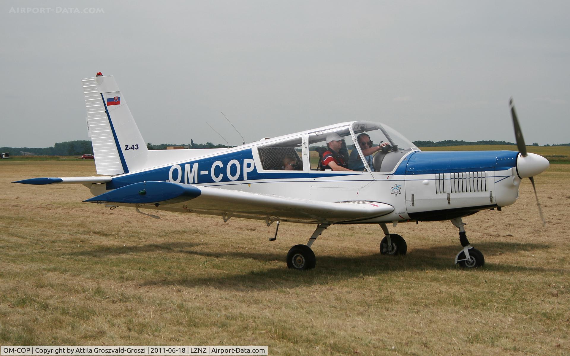 OM-COP, Zlin Z-43 C/N 0009, Nové Zámky Airport - Slovakia (Slovak Republik) SK.