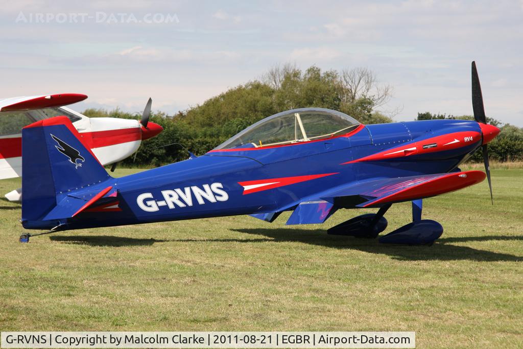 G-RVNS, 2003 Vans RV-4 C/N PFA 181-12443, Vans RV-4 at The Real Aeroplane Company's Summer Fly-In, Breighton Airfield, August 2011.
