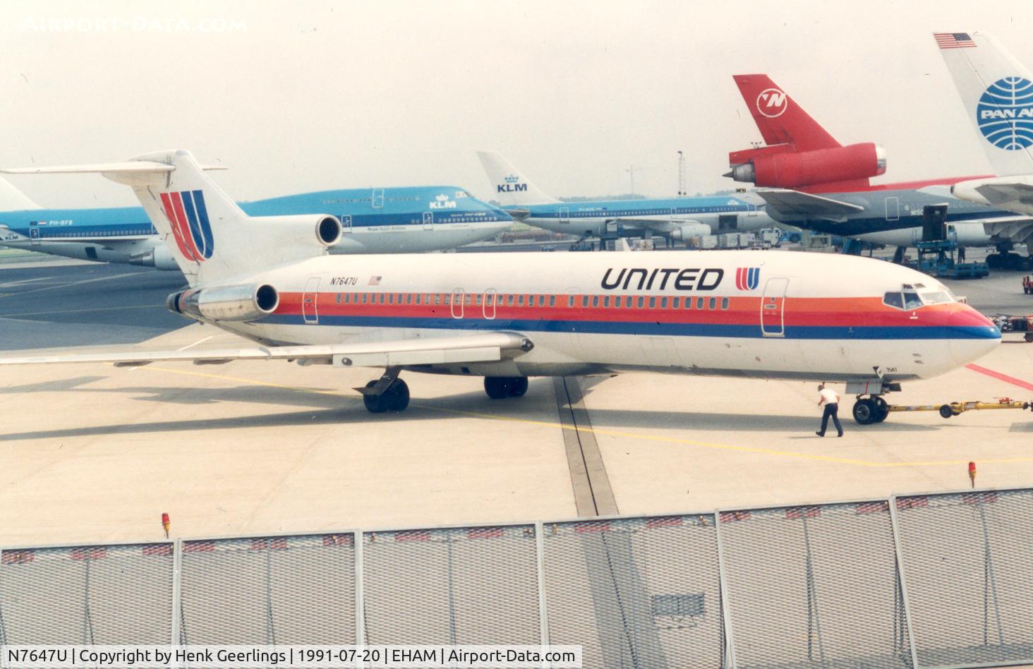 N7647U, 1969 Boeing 727-222 C/N 20041, United