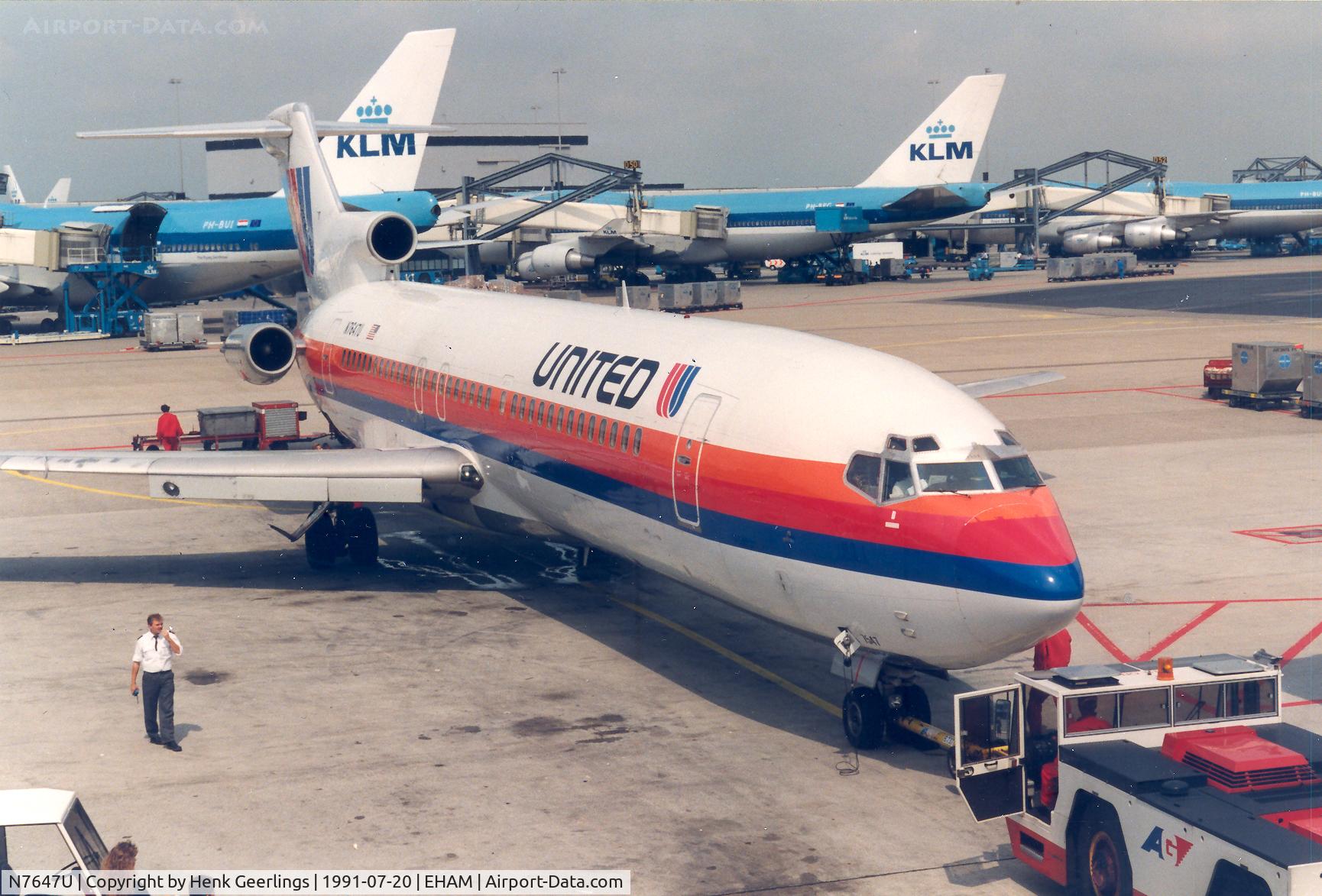 N7647U, 1969 Boeing 727-222 C/N 20041, United