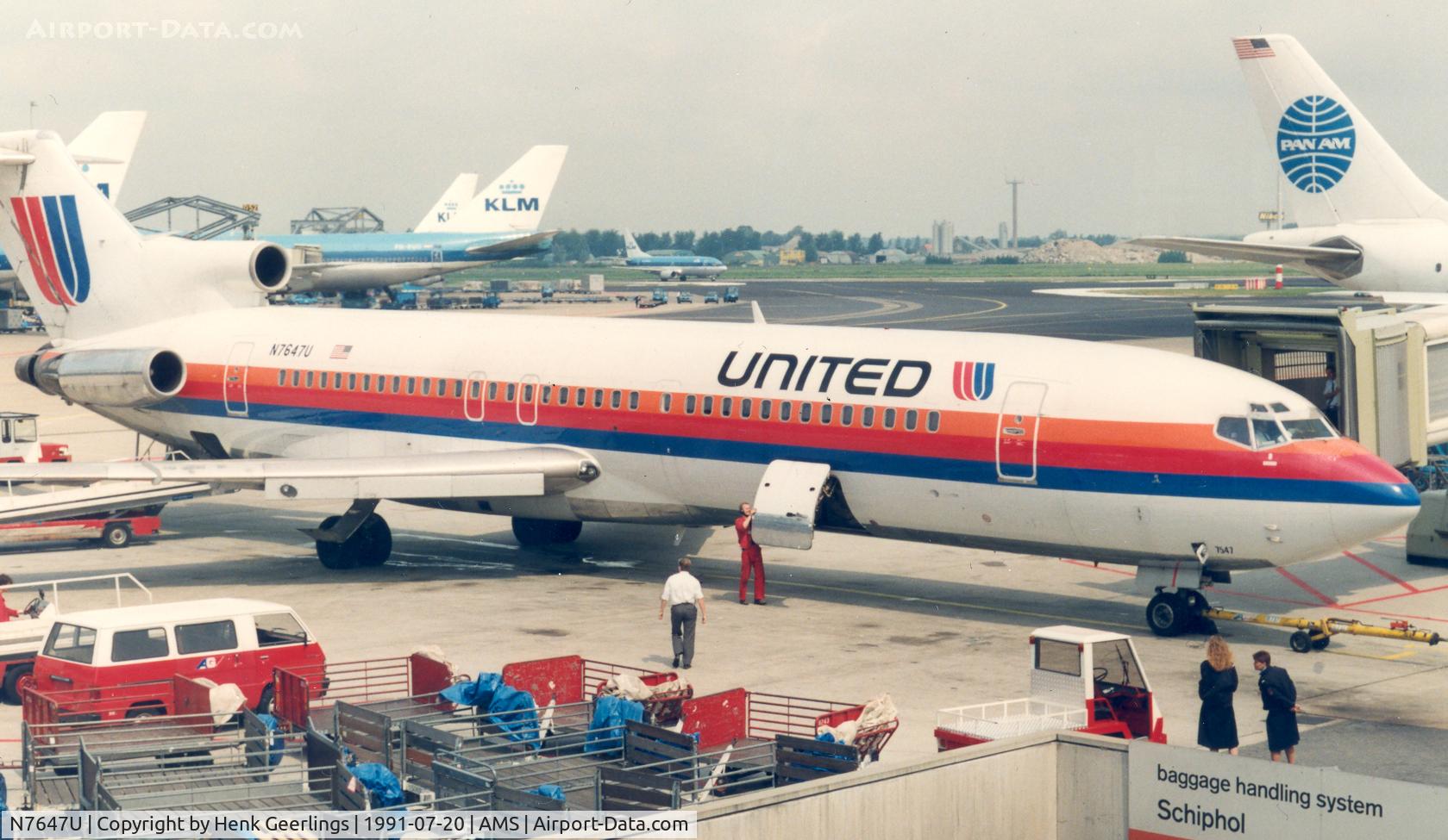 N7647U, 1969 Boeing 727-222 C/N 20041, United