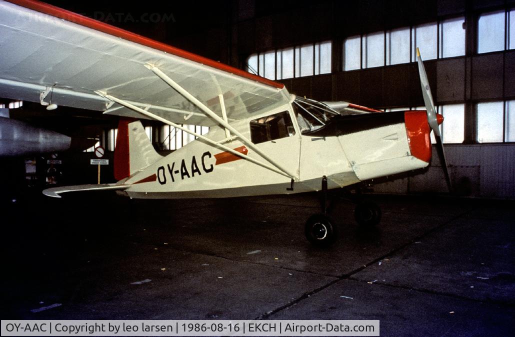 OY-AAC, 1946 SAI KZ III U-2 C/N 108, Copenhagen Kastrup 16.8.86