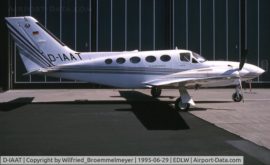 D-IAAT, Cessna 421C Golden Eagle C/N 421C0496, Parked on GA apron.