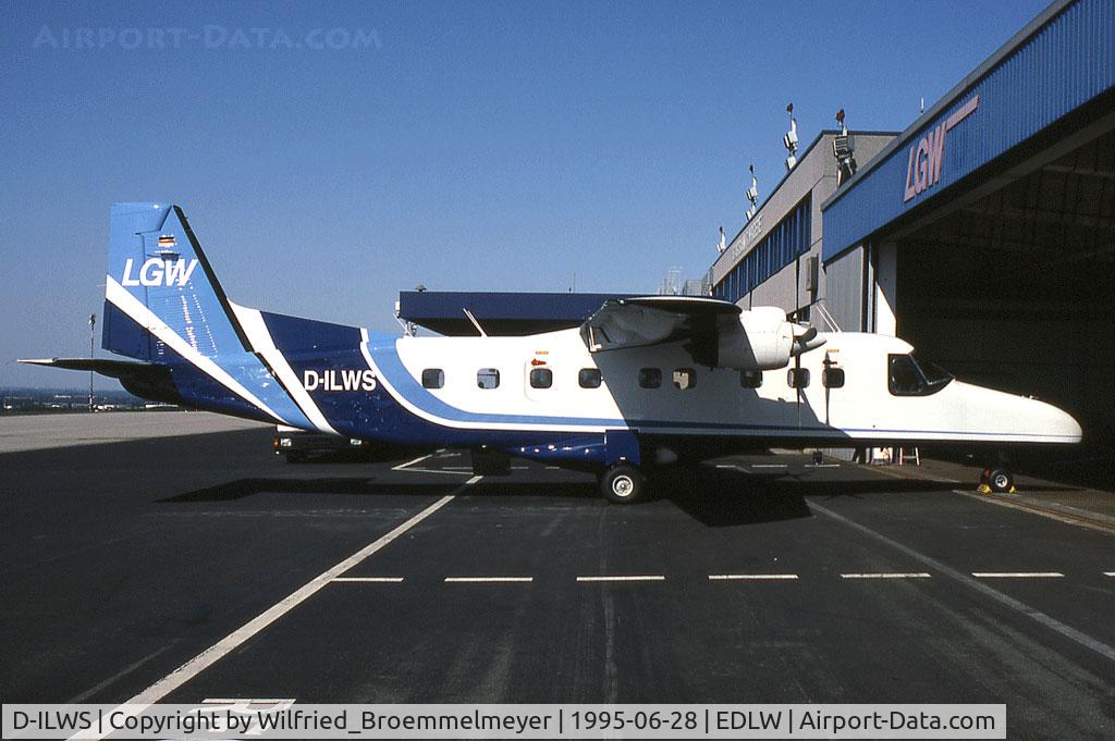 D-ILWS, 1995 Dornier 228-200 C/N 8002, Parked in front of LGW Hangar at DTM.