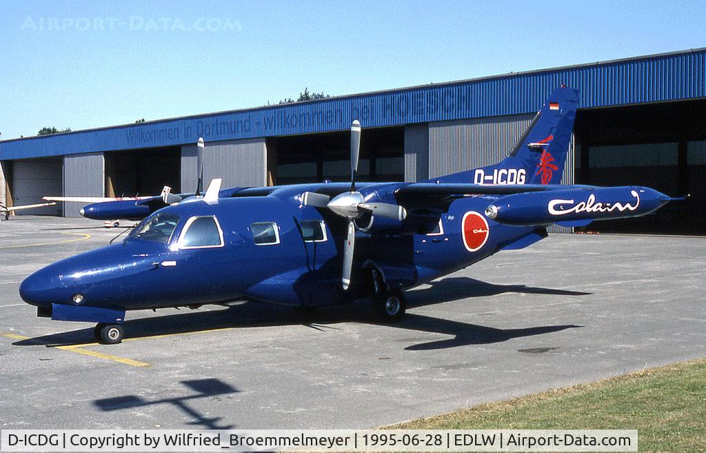 D-ICDG, 1982 Mitsubishi MU-2B-60 Marquise C/N 1562SA, Parked on GA-Apron at DTM.