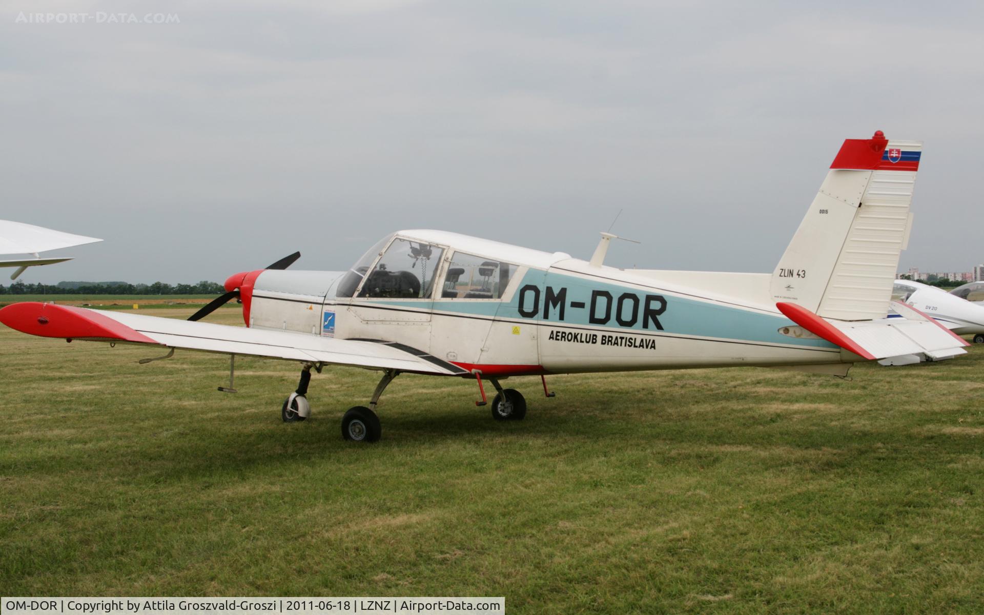 OM-DOR, Zlin Z-43 C/N 0015, Nové Zámky Airport - Slovakia (Slovak Republik) SK.