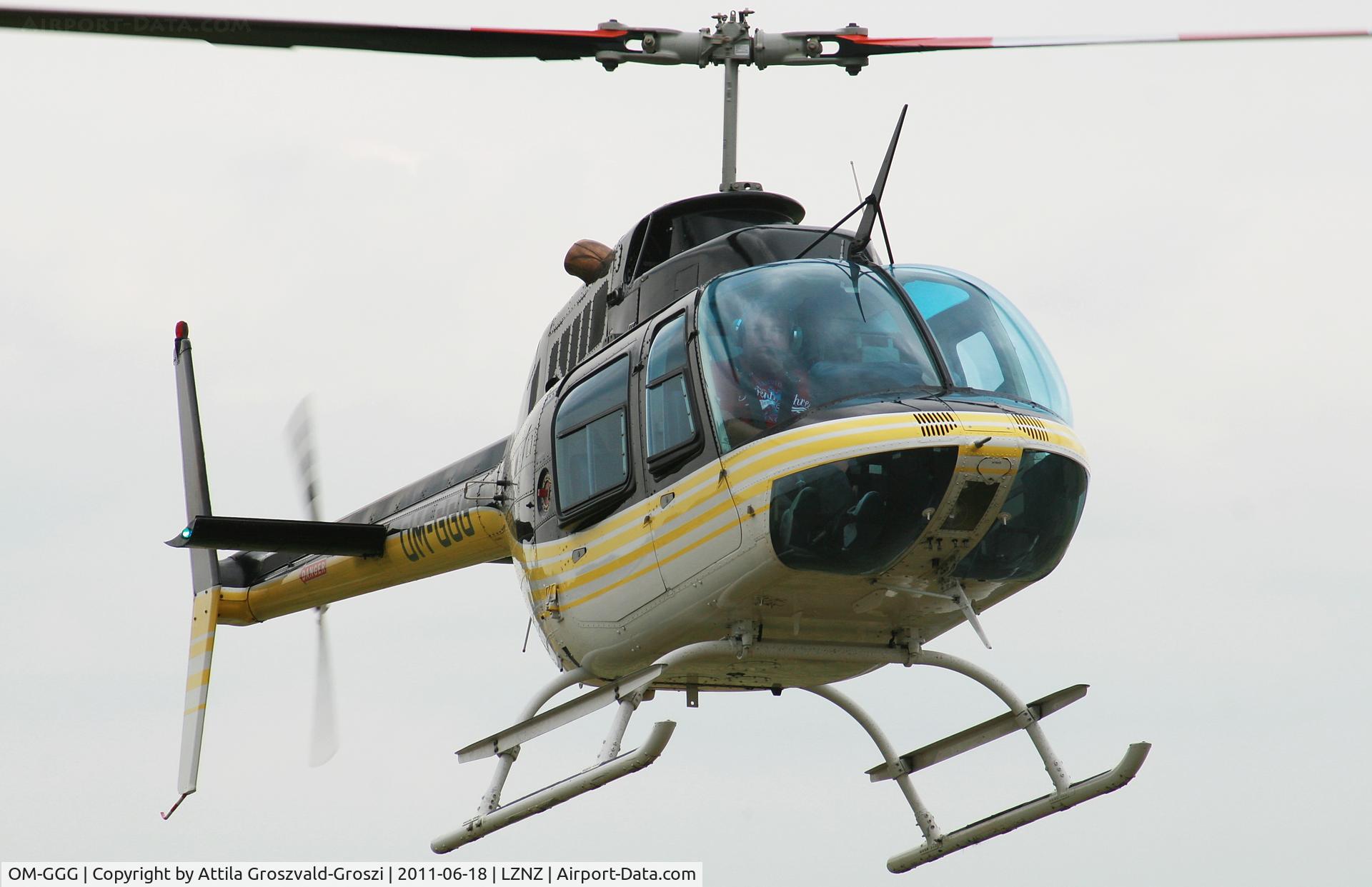 OM-GGG, Bell 206B C/N 4619, Nové Zámky Airport - Slovakia (Slovak Republik) SK.