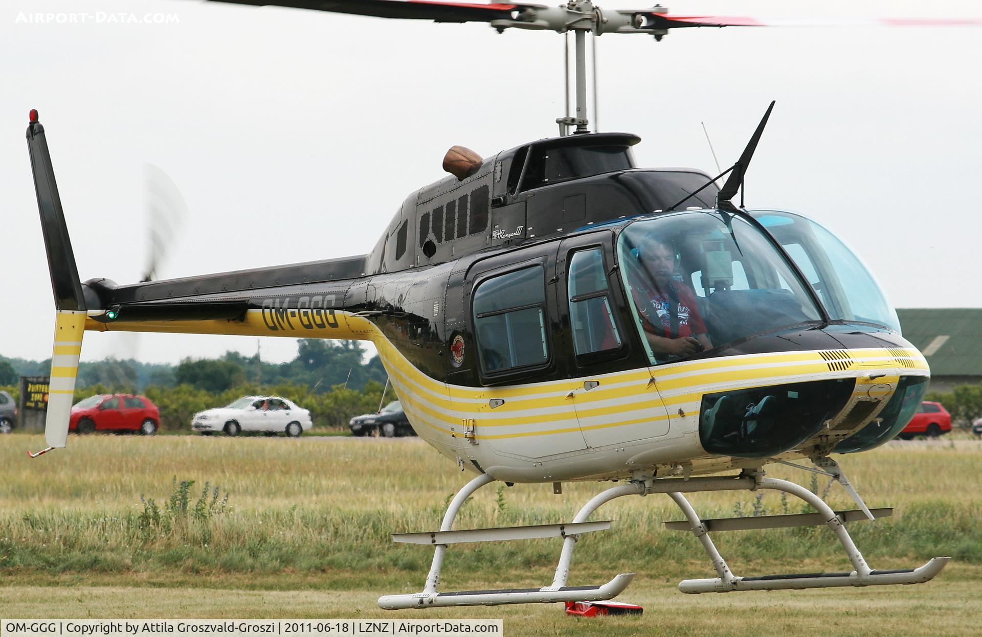 OM-GGG, Bell 206B C/N 4619, Nové Zámky Airport - Slovakia (Slovak Republik) SK.